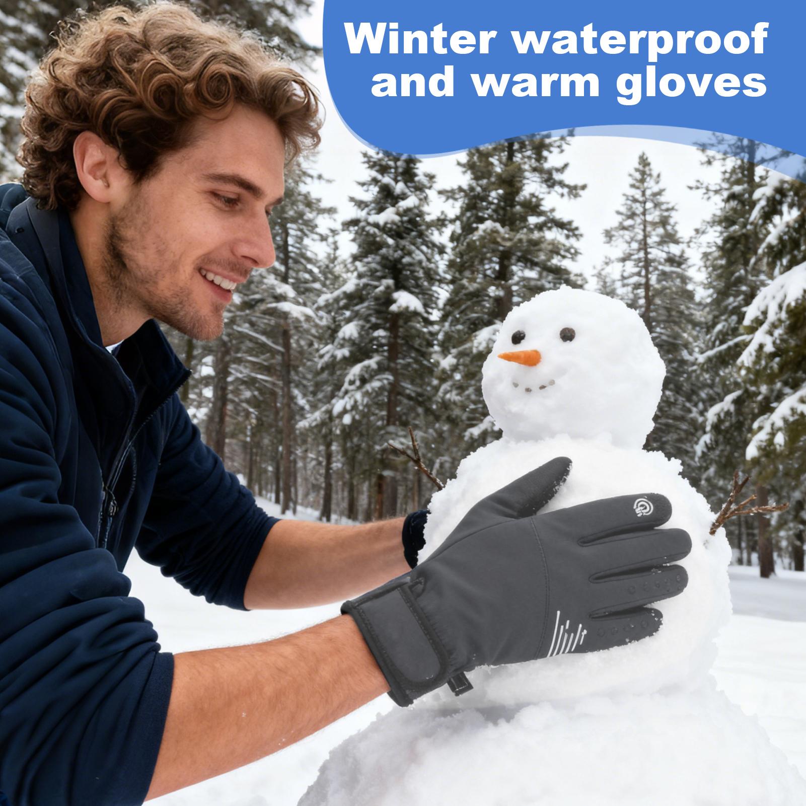 Running Gear In Snow - Warm Gloves Windproof Touchscreen Cold Weather
