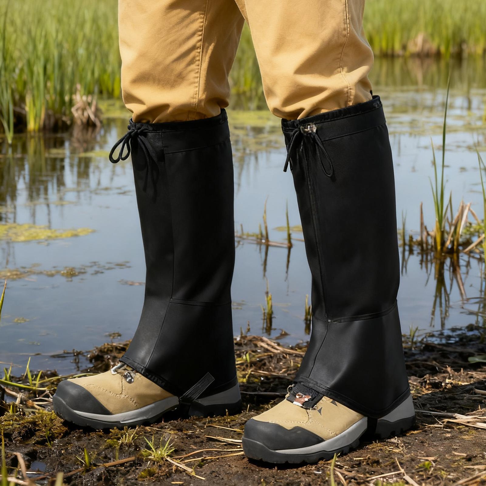 Running Gear In Snow - new Hiking Waterproof Leg Gaiters Adjustable