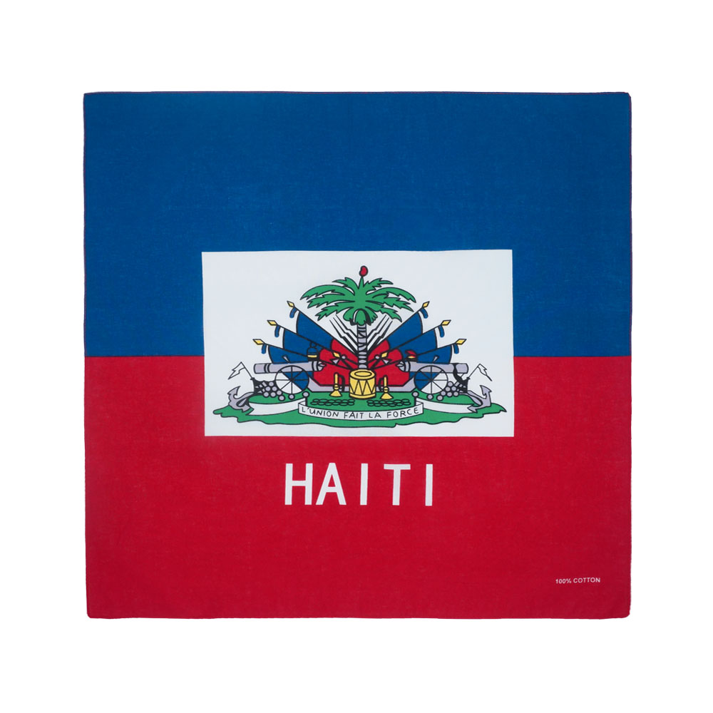 Running Gear Gifts For Women - Haiti Flag Bandana 100% Cotton Women