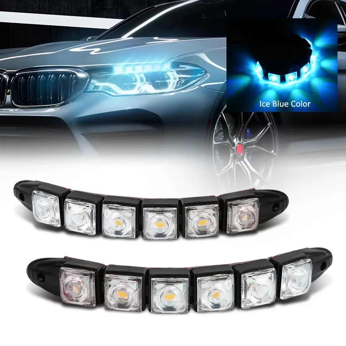 2PCS LED Waterproof DRL Light  - đánh giá và giá Running Headlamp Led