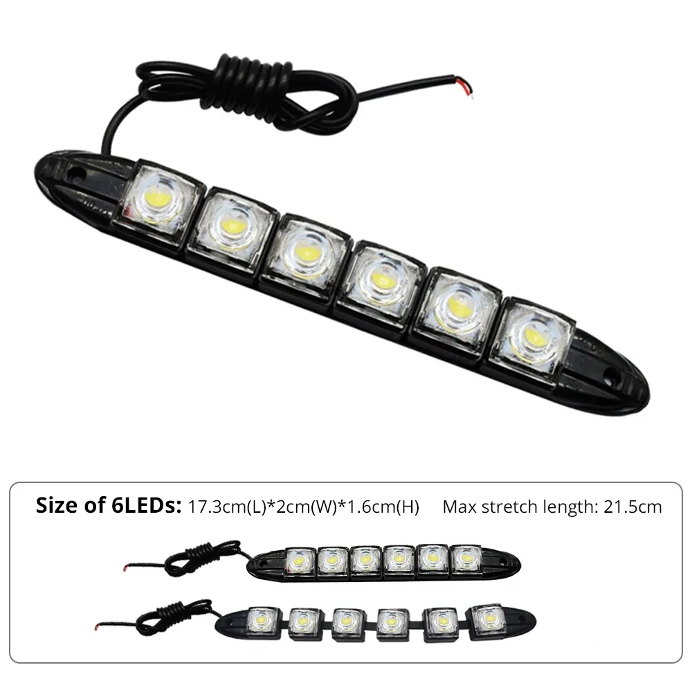 2PCS LED Waterproof DRL Light  - đánh giá và giá Running Headlamp Led