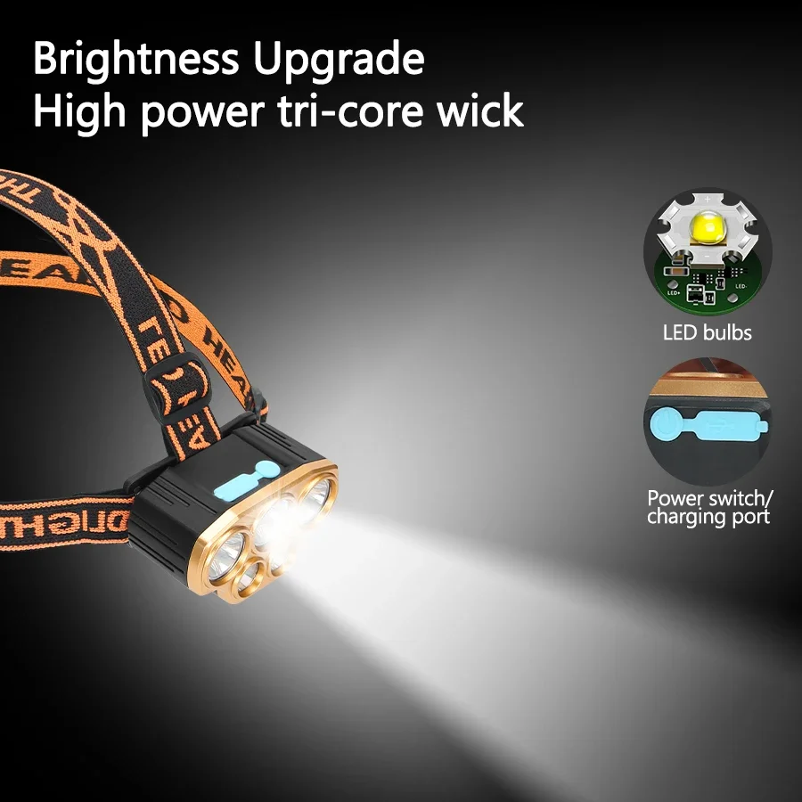 Rechargeable 5 LED Headlight U - đánh giá và giá Running Headlamp Led