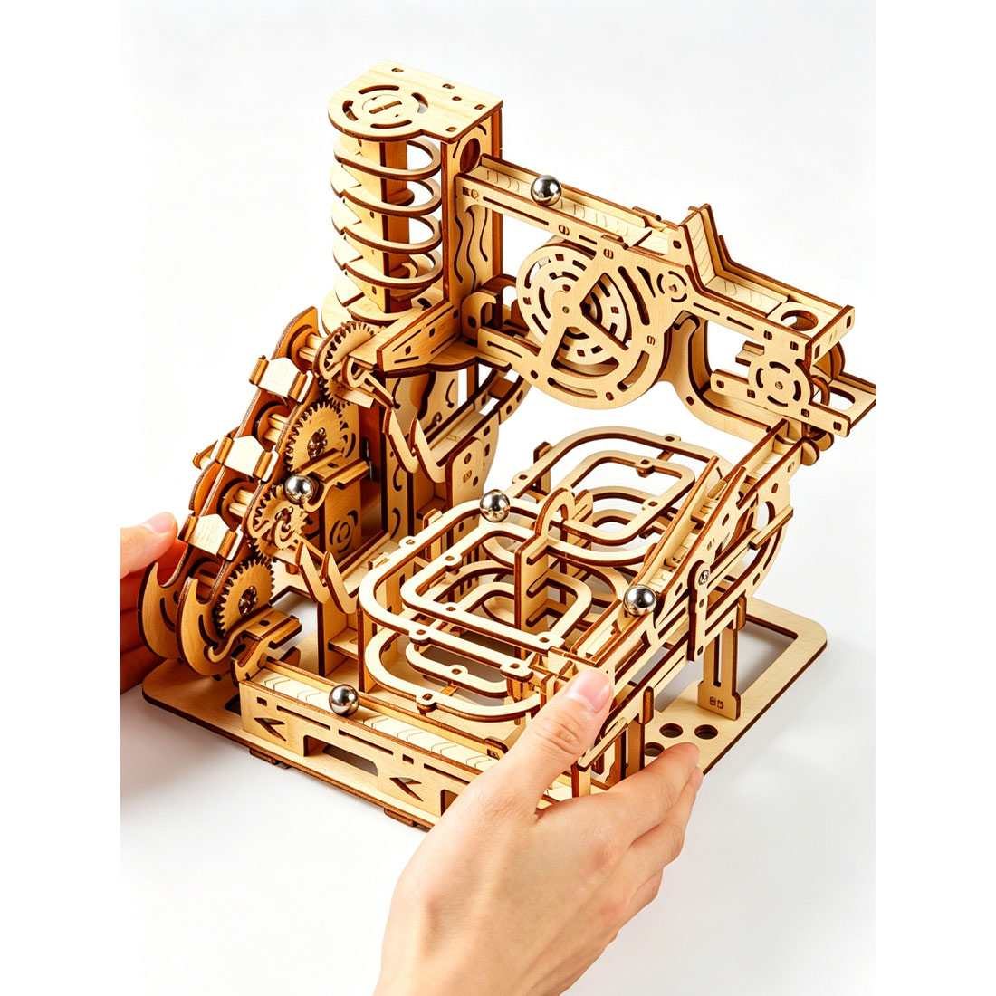 3D Wooden Puzzle Mechanical Ma - đánh giá và giá Running Gear Track
