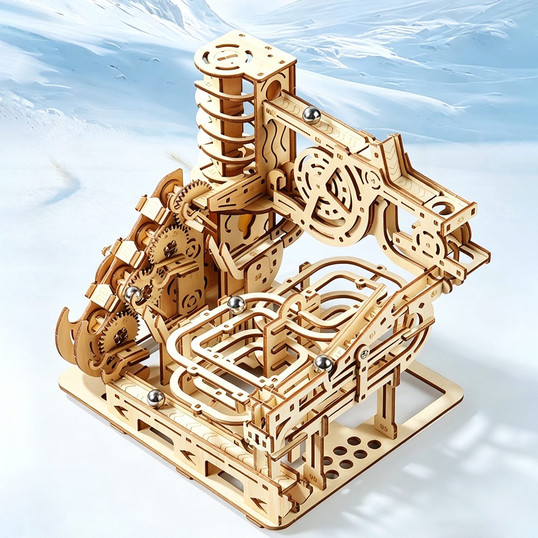 3D Wooden Puzzle Mechanical Ma - đánh giá và giá Running Gear Track