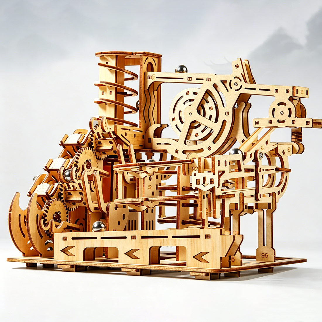 3D Wooden Puzzle Mechanical Ma - đánh giá và giá Running Gear Track